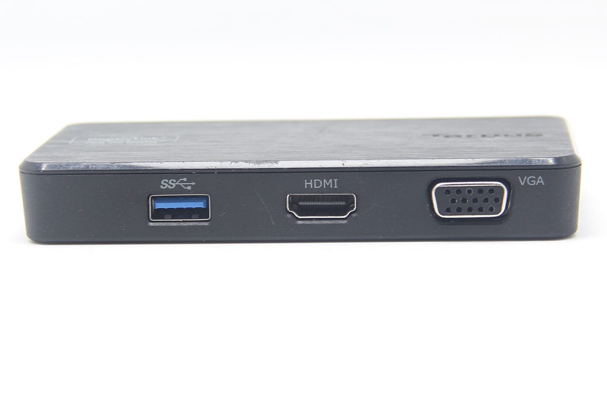 USB 3.0 & USB-C Dual Video Travel Docking Station便携式扩展坞VGA/HDMI 2个USB3.0 千兆网卡适用于win Mac m1电脑