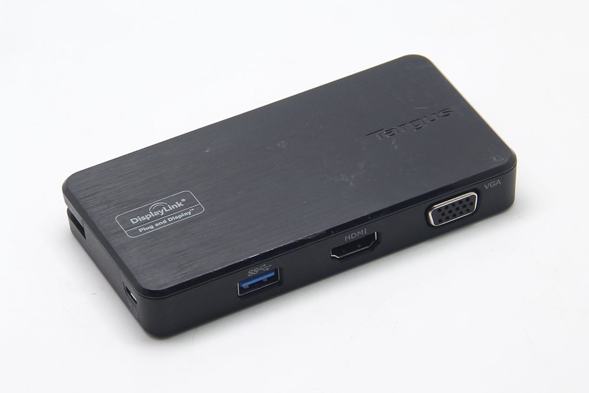 USB 3.0 & USB-C Dual Video Travel Docking Station便携式扩展坞VGA/HDMI 2个USB3.0 千兆网卡适用于win Mac m1电脑