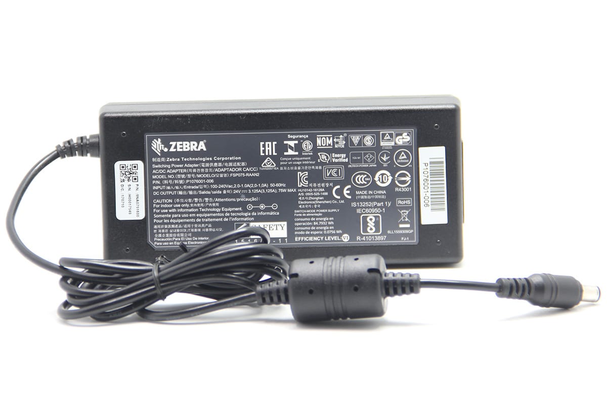 Zebra 斑马 Adapter 标签打印机75W电源适配器 FSP075-RAAN2 24V3.125A