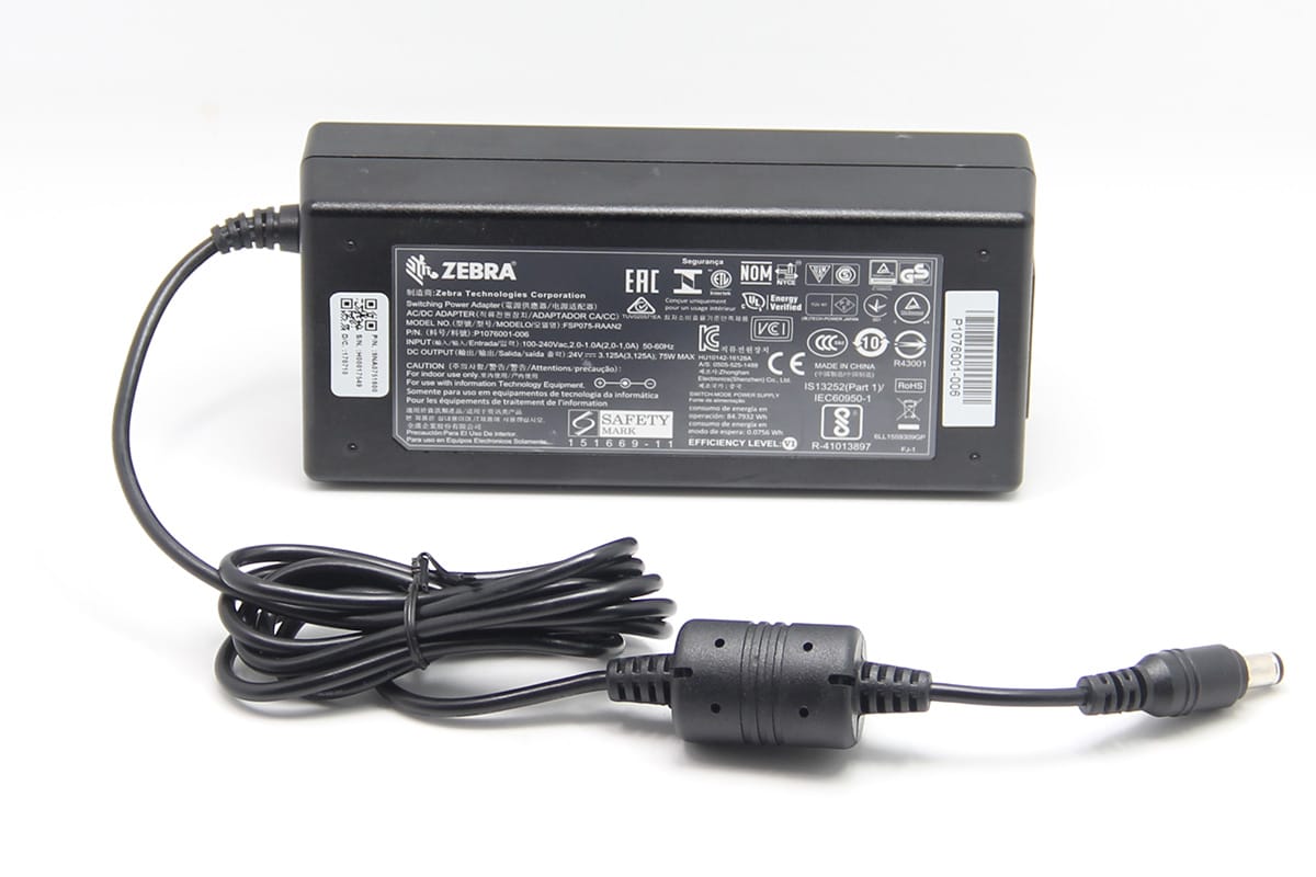 Zebra 斑马 Adapter 标签打印机75W电源适配器 FSP075-RAAN2 24V3.125A