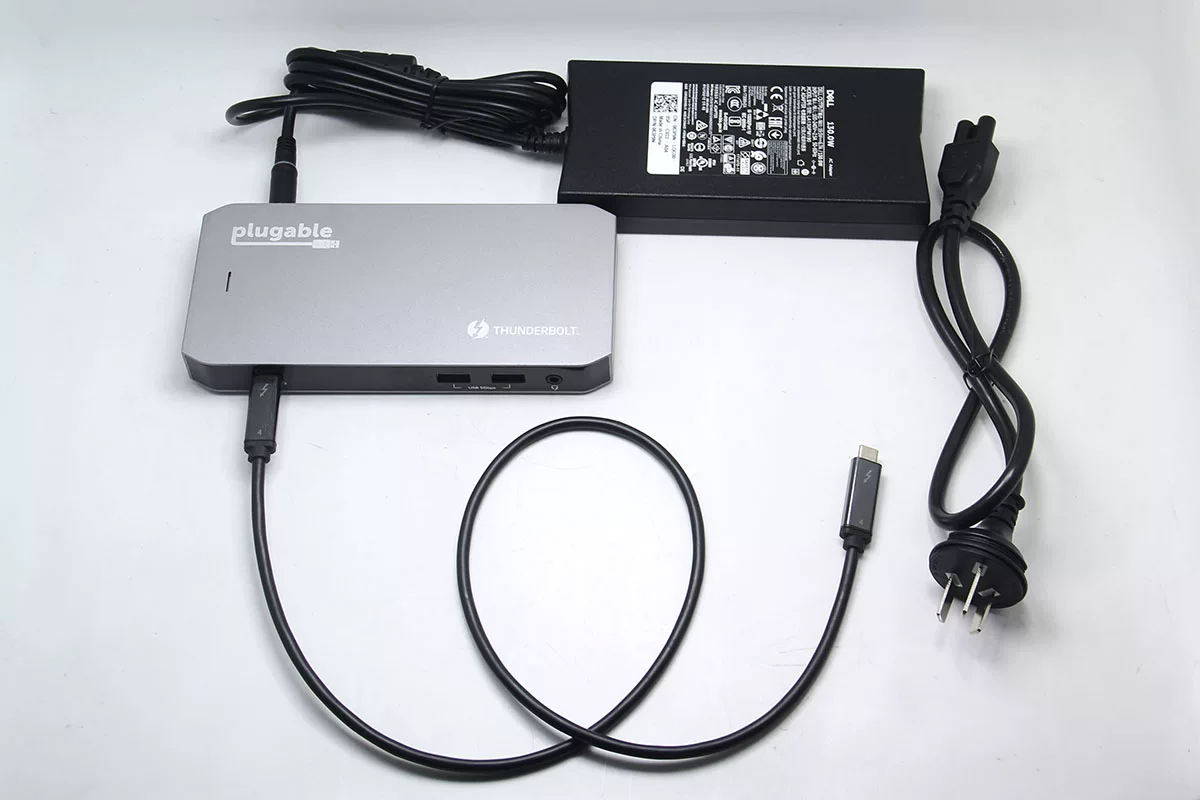Plugable TBT3-UDC3 兼容雷电USB4全功能C扩展坞 96瓦PD供电 DP和HDMI 双4k Gen2 10G 支持M芯片Mac和win系统
