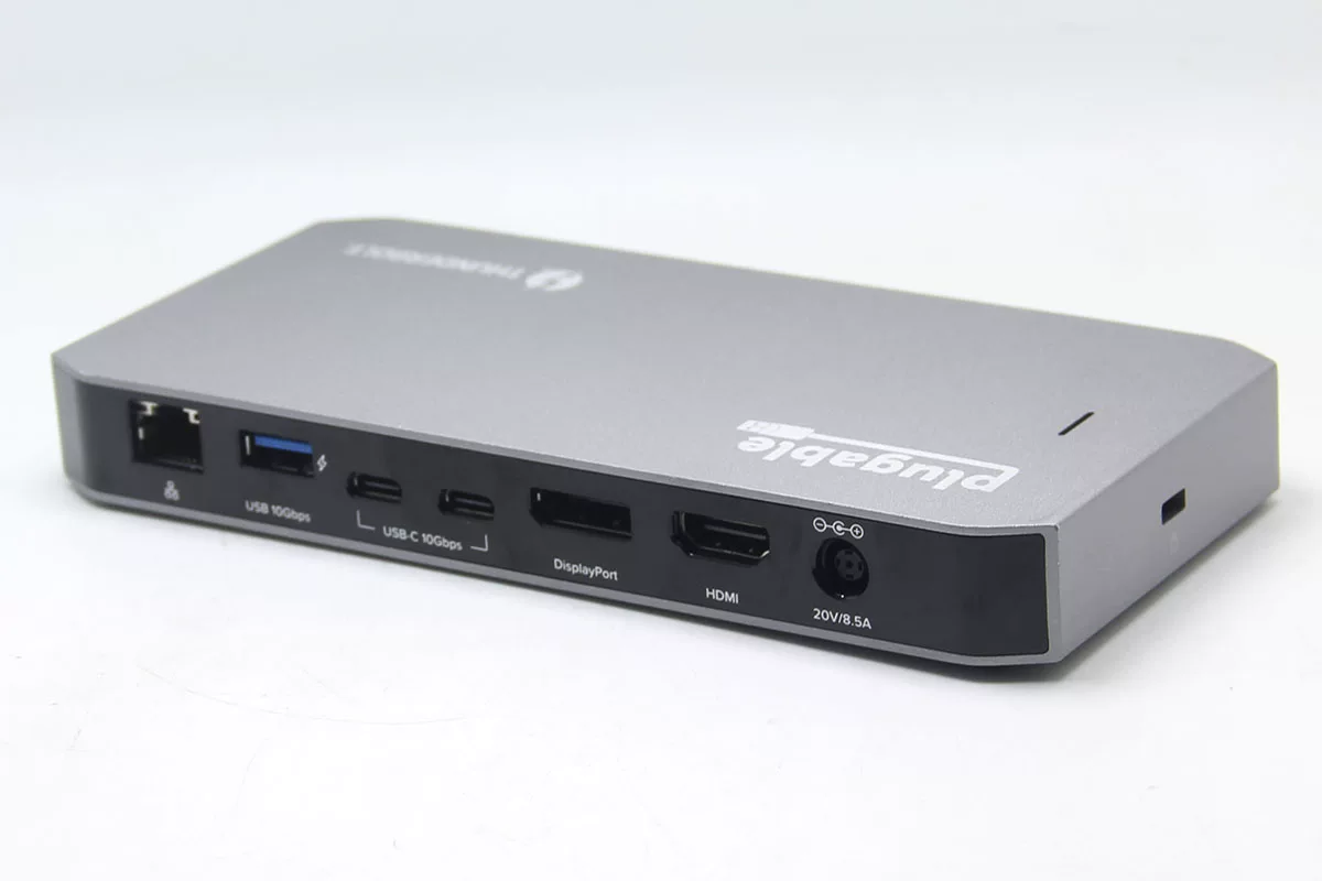 Plugable TBT3-UDC3 兼容雷电USB4全功能C扩展坞 96瓦PD供电 DP和HDMI 双4k Gen2 10G 支持M芯片Mac和win系统