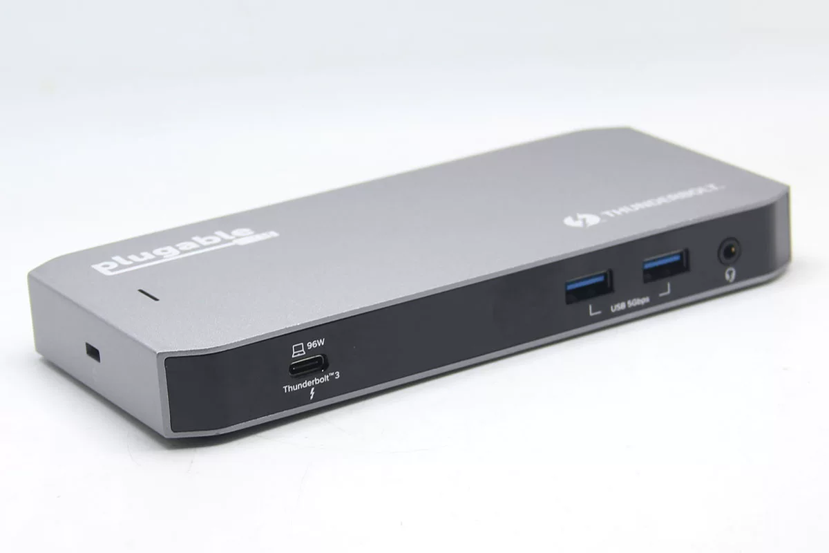 Plugable TBT3-UDC3 兼容雷电USB4全功能C扩展坞 96瓦PD供电 DP和HDMI 双4k Gen2 10G 支持M芯片Mac和win系统