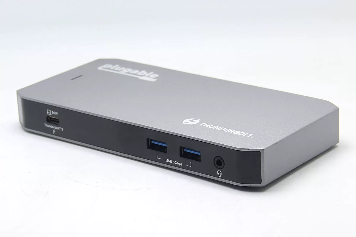 Plugable TBT3-UDC3 兼容雷电USB4全功能C扩展坞 96瓦PD供电 DP和HDMI 双4k Gen2 10G 支持M芯片Mac和win系统