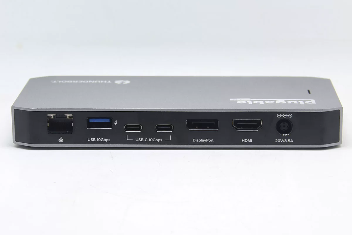 Plugable TBT3-UDC3 兼容雷电USB4全功能C扩展坞 96瓦PD供电 DP和HDMI 双4k Gen2 10G 支持M芯片Mac和win系统