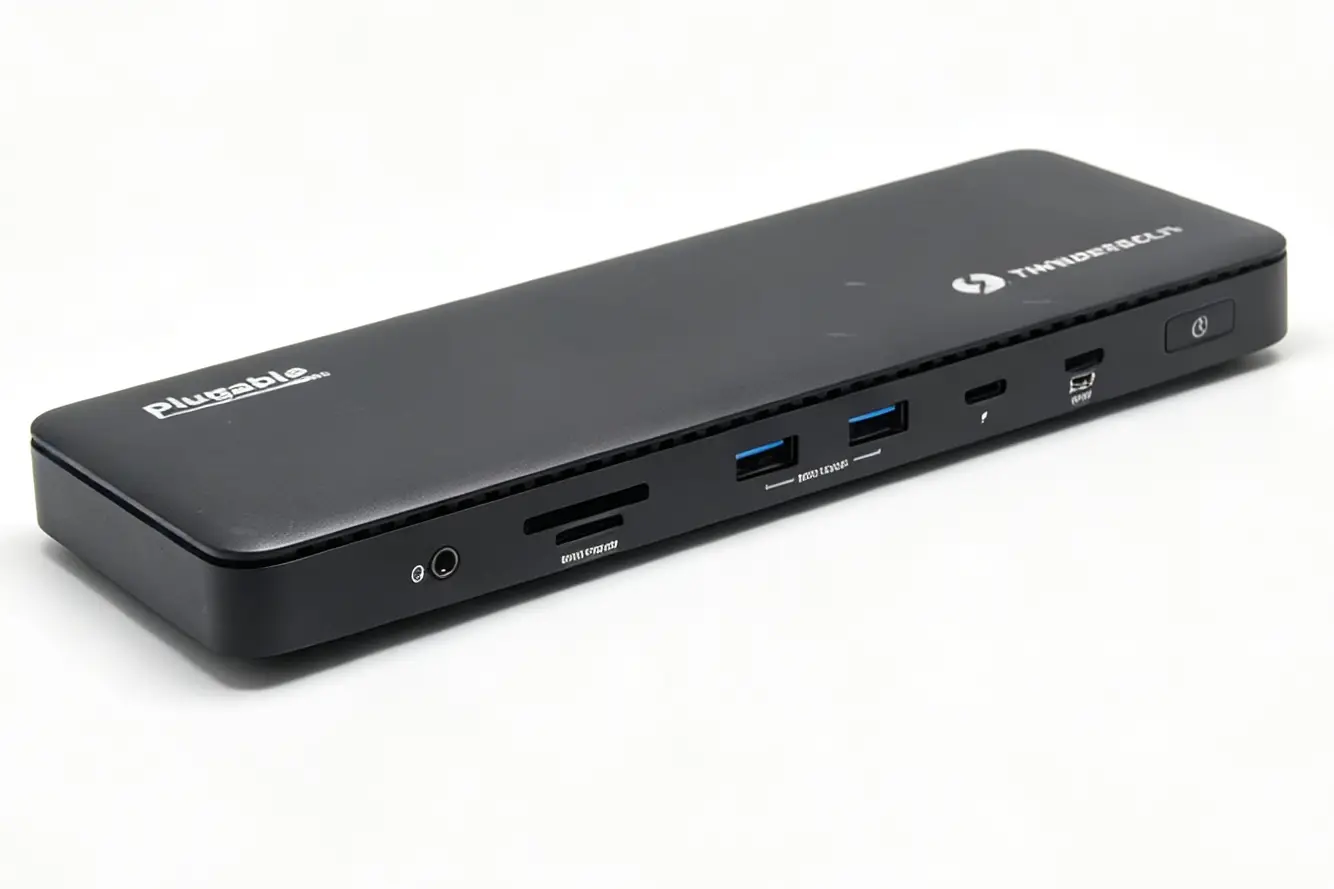 Plugable 雷电4扩展坞TBT4-UD5 苹果笔记本/Thinkpad/XPS等电脑外扩双HDMI2.0 4k 60hz/SD卡 96瓦PD供电 Plugable 雷电4扩展坞TBT4-UD5 苹果笔记本/Thinkpad/XPS等电脑外扩双HDMI2.0 4k 60hz/SD卡 96瓦PD供电