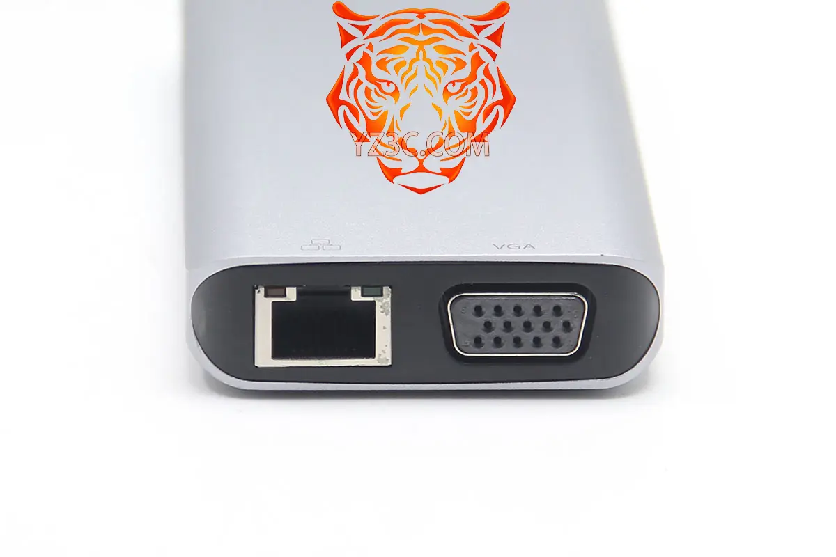全功能C USB-C 14合1 便携式扩展坞 支持PD供电 外扩USB3.0/SD卡/Micro SD/双HDMI/VGA/千兆网卡 支持多系统
