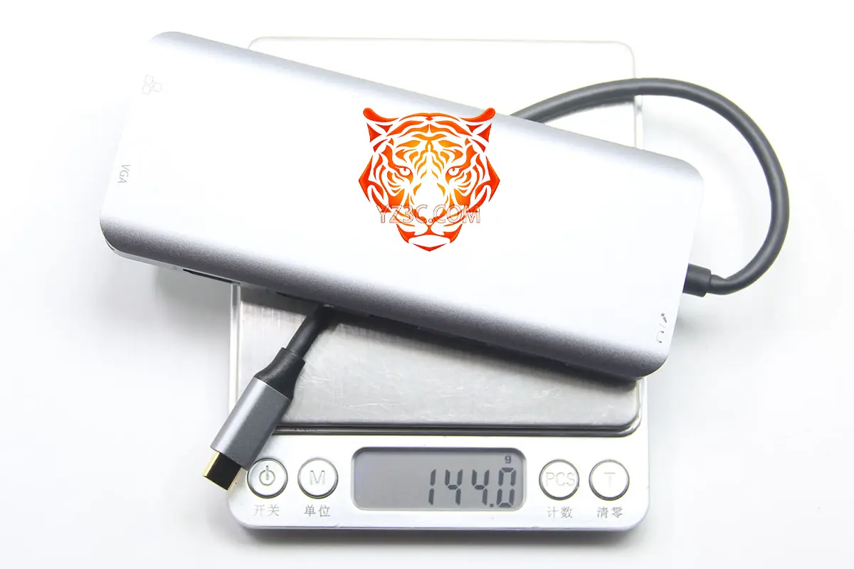 全功能C USB-C 14合1 便携式扩展坞 支持PD供电 外扩USB3.0/SD卡/Micro SD/双HDMI/VGA/千兆网卡 支持多系统