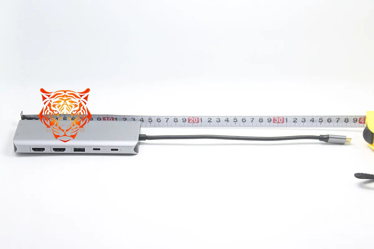 全功能C USB-C 14合1 便携式扩展坞 支持PD供电 外扩USB3.0/SD卡/Micro SD/双HDMI/VGA/千兆网卡 支持多系统