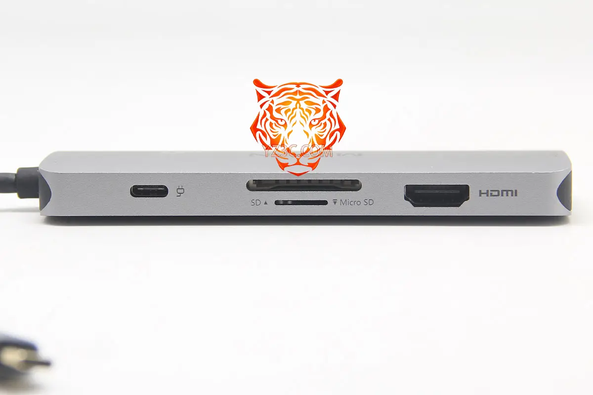 便携式全功能C USB-C 扩展坞 支持雷电3/4/5等C口笔记本电脑 外扩2个HDMI/1个SD卡/3个USB3.0/1个micro SD