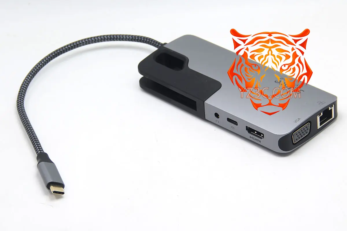 全功能C 棉线数据线 便携式 扩展坞 外扩多个USB3.0 SD卡 千兆网卡 HDMI 支持win和Mac等系统的电脑 /三星DEX