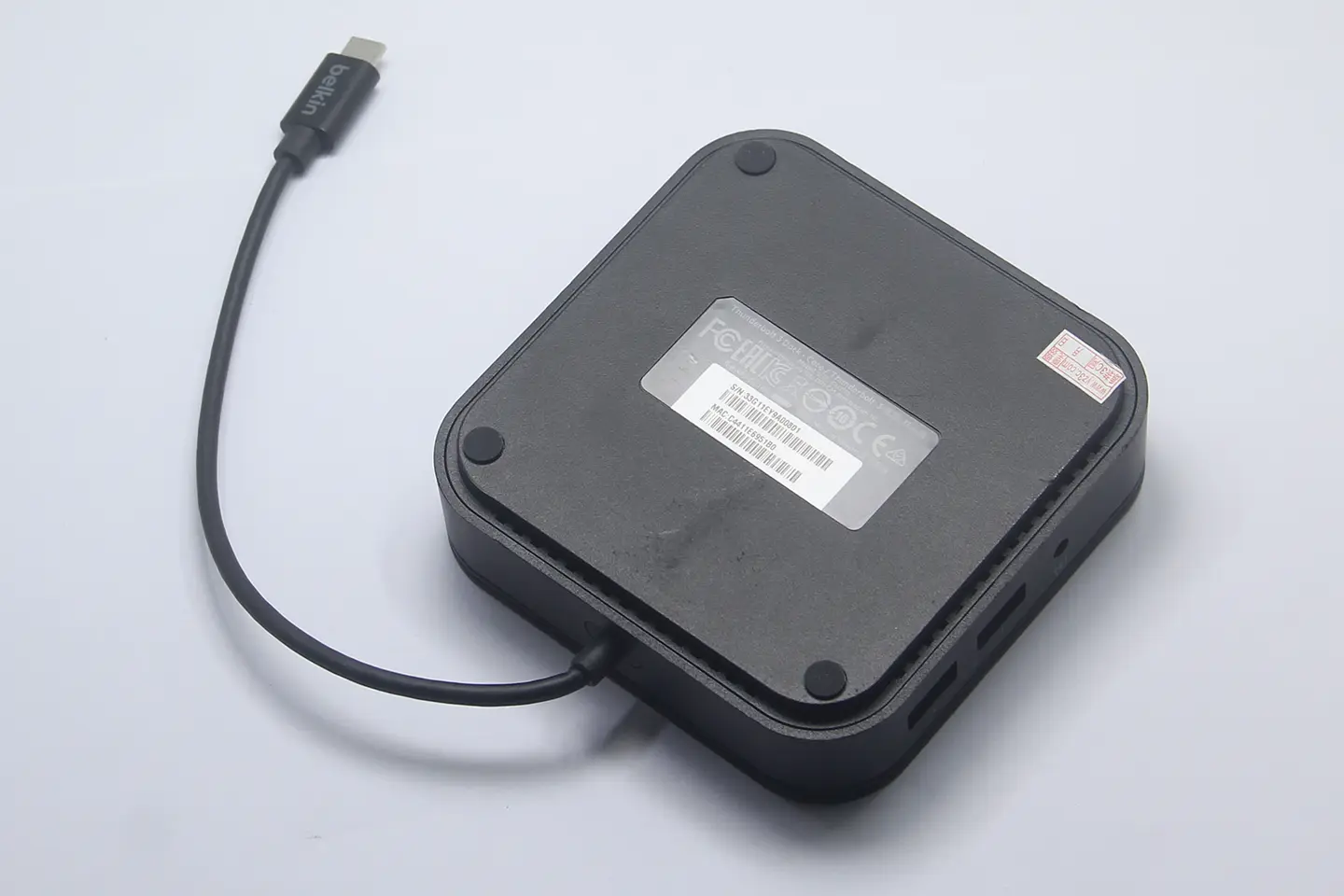 贝尔金Blekin 便携式thunderbolt3 雷电3 Dock扩展坞 F4U110