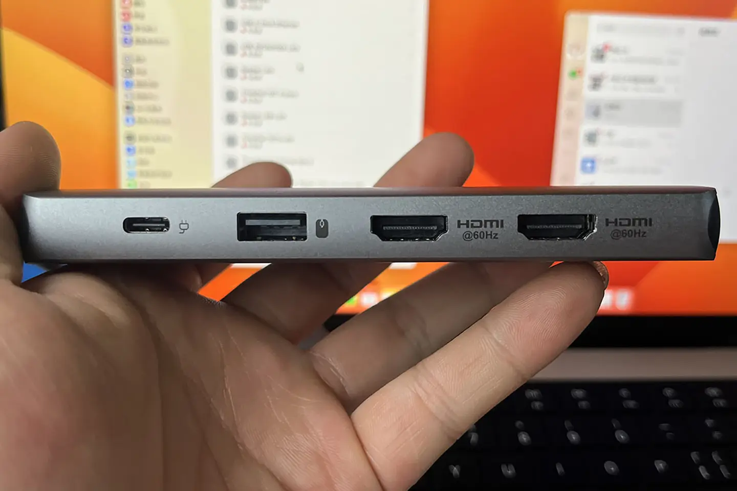 便携式 苹果Macbook Air Pro笔记本电脑专用扩展坞 外接双4k 60hz显示器 千兆网卡 SD卡槽 USB3.0接口 3.5mm等