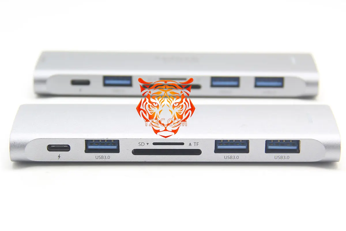 便携式苹果笔记本专用扩展坞 Macbookpro Air 多功能高速集线器转换器外扩多个USB3.0/SD卡/HDMI 外接双4K 60hz