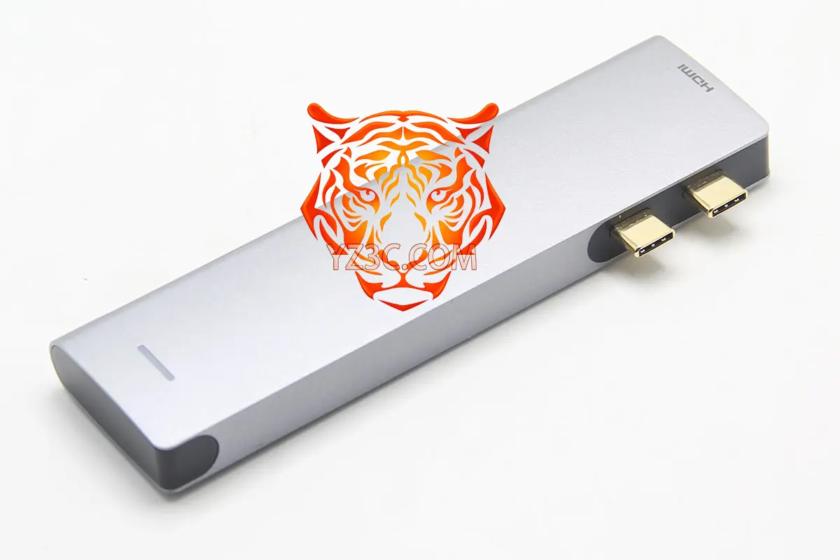便携式苹果笔记本专用扩展坞 Macbookpro Air高速集线器转换器外扩多个USB3.0/TF/SD卡/HDMI 外接双4K 60hz