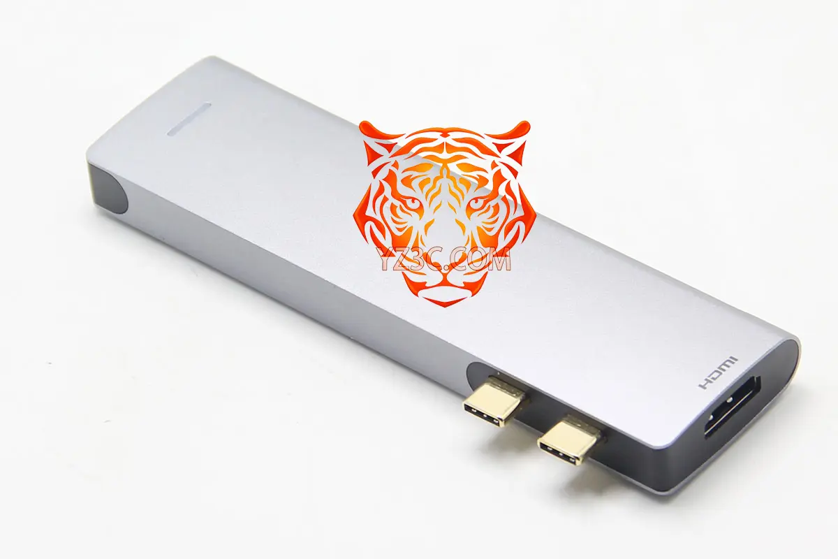 便携式苹果笔记本专用扩展坞 Macbookpro Air高速集线器转换器外扩多个USB3.0/TF/SD卡/HDMI 外接双4K 60hz