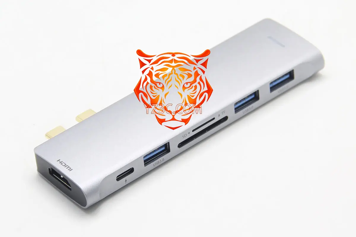 便携式苹果笔记本专用扩展坞 Macbookpro Air高速集线器转换器外扩多个USB3.0/TF/SD卡/HDMI 外接双4K 60hz