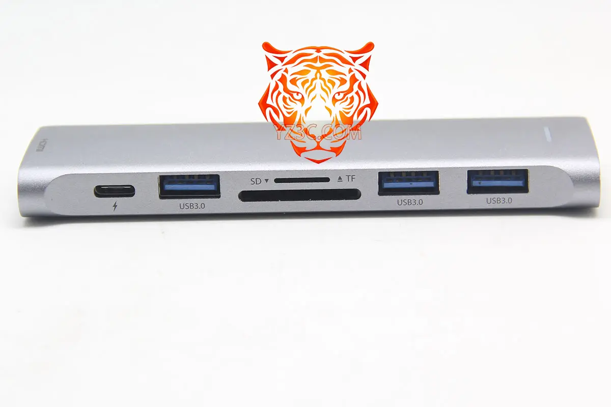 便携式苹果笔记本专用扩展坞 Macbookpro Air高速集线器转换器外扩多个USB3.0/TF/SD卡/HDMI 外接双4K 60hz