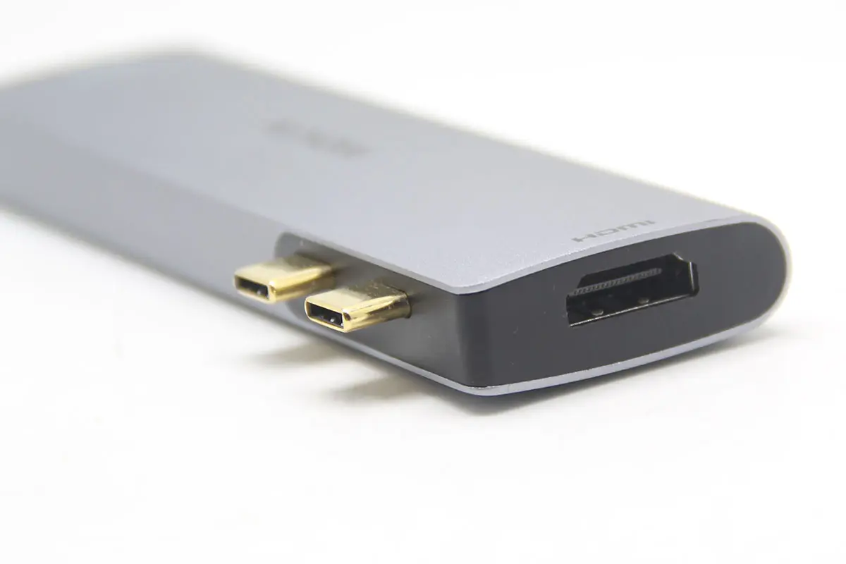 便携式苹果笔记本专用扩展坞 Macbookpro Air高速集线器转换器外扩多个USB3.0/TF/SD卡/HDMI 外接双4K 60hz