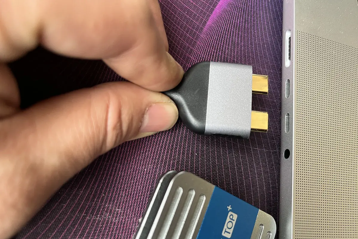 便携式苹果笔记本专用扩展坞M4 M5 Macbook Air外扩2个HDMI 双4k 60hz多功能高速集线器转换器多个USB3.0/SD卡
