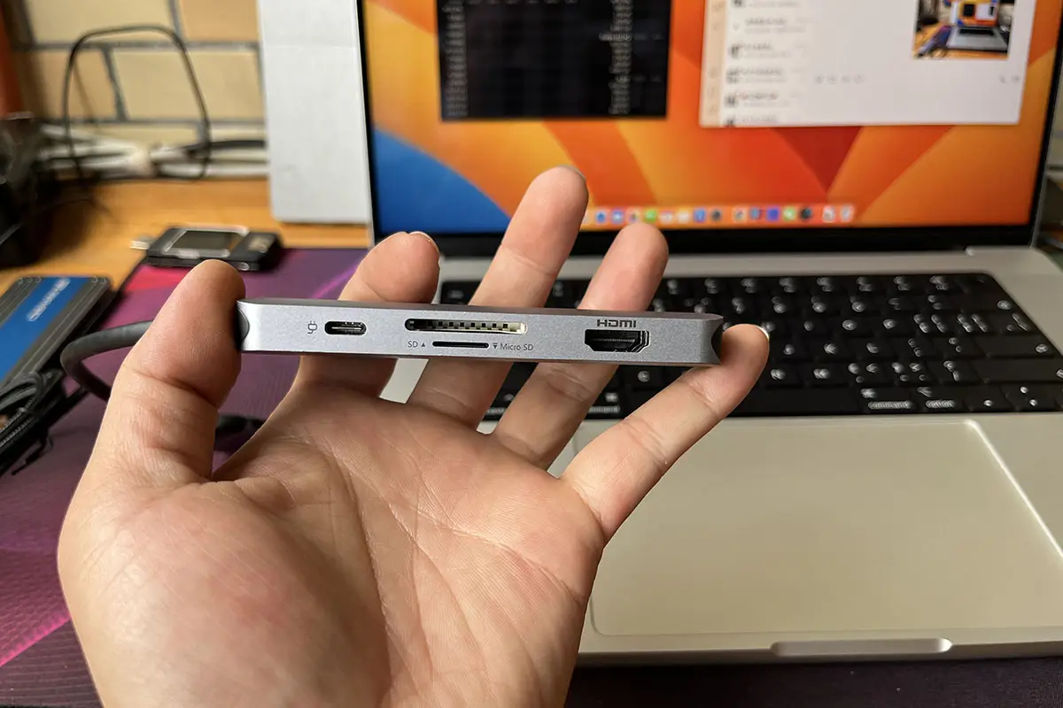 便携式苹果笔记本专用扩展坞M4 M5 Macbook Air外扩2个HDMI 双4k 60hz多功能高速集线器转换器多个USB3.0/SD卡