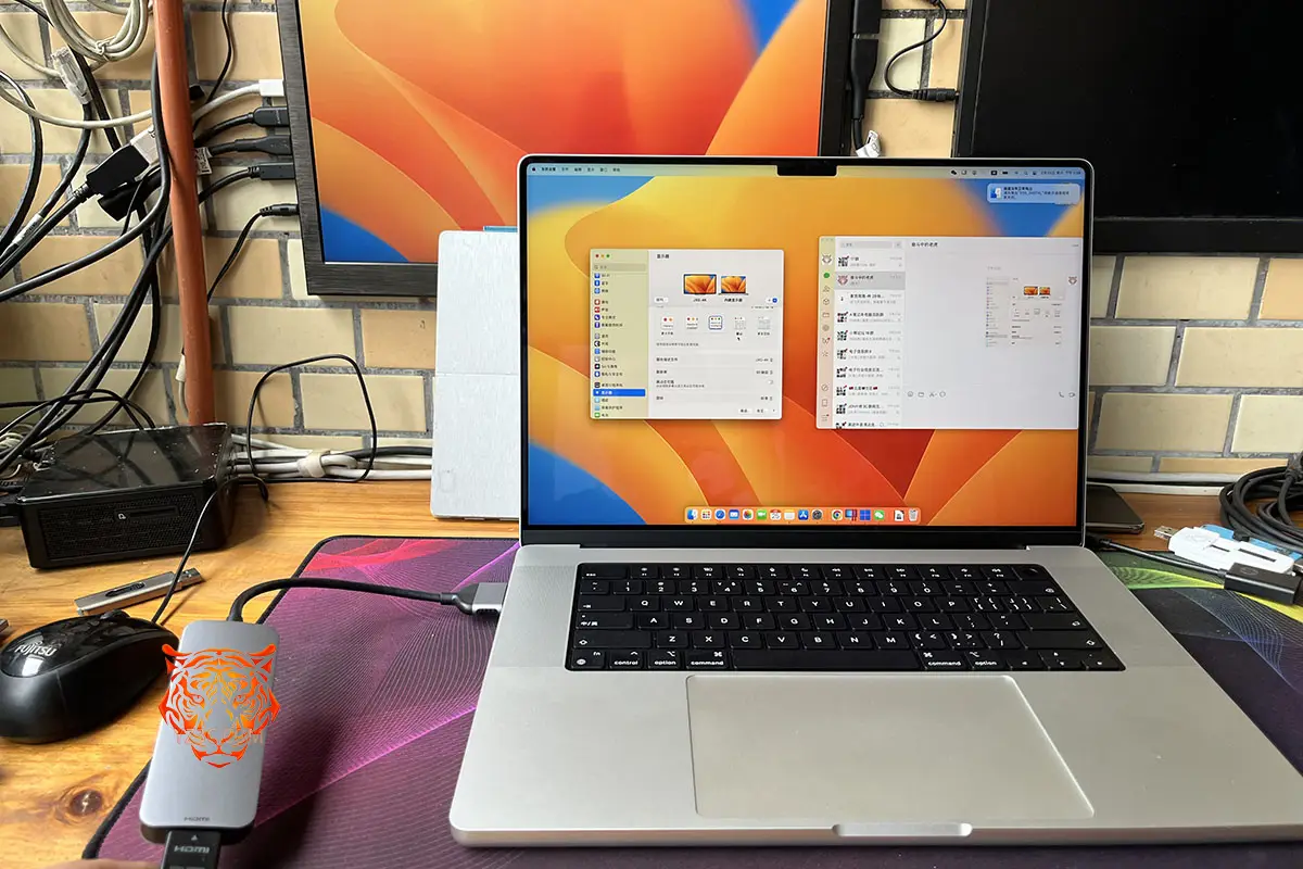 便携式苹果笔记本专用扩展坞M4 M5 Macbook Air外扩2个HDMI 双4k 60hz多功能高速集线器转换器多个USB3.0/SD卡