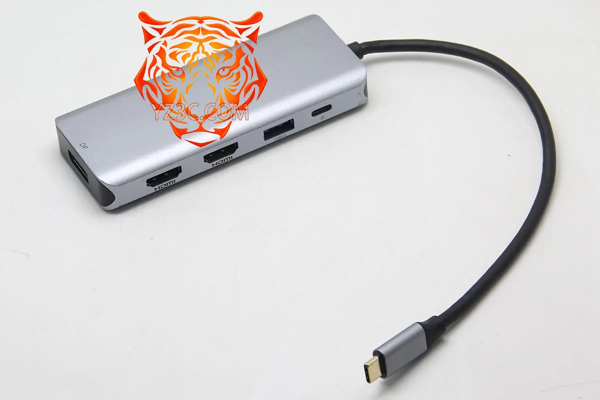 便携式 9合1 拓展坞 MST协议双HDMI和DP口 外接3个高清屏 87瓦PD供电 USB2.0和USB3.0 TF卡/SD卡 4k 60hz