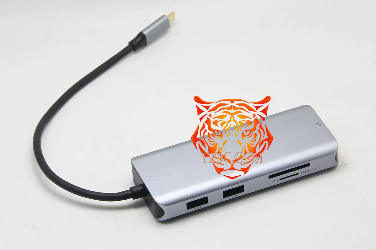 便携式 9合1 拓展坞 MST协议双HDMI和DP口 外接3个高清屏 87瓦PD供电 USB2.0和USB3.0 TF卡/SD卡 4k 60hz