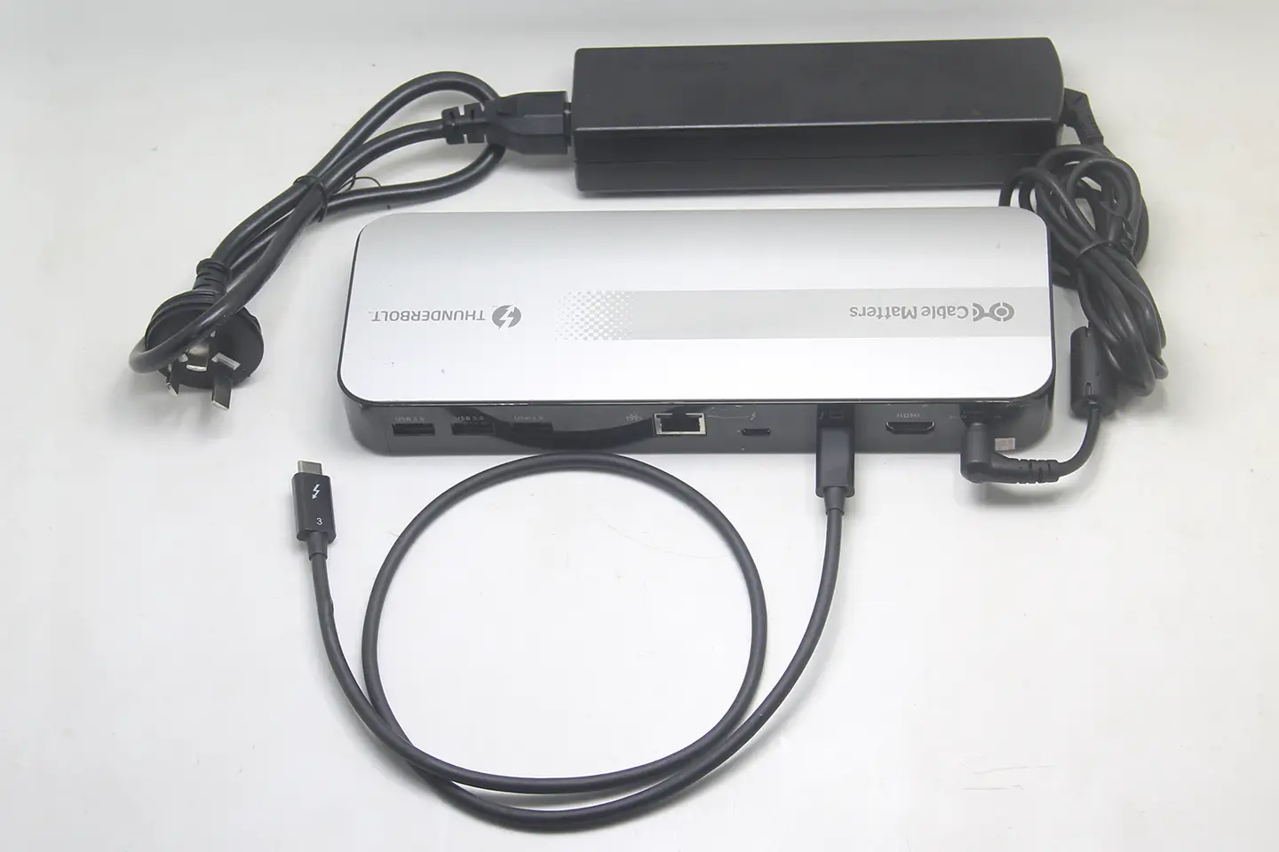Cable Matters Thunderbolt Dock 雷电C扩展坞PD60瓦给电脑外扩5个USB3.0/1个HDMI2.0/千兆网卡/SD卡/3.5mm耳机口