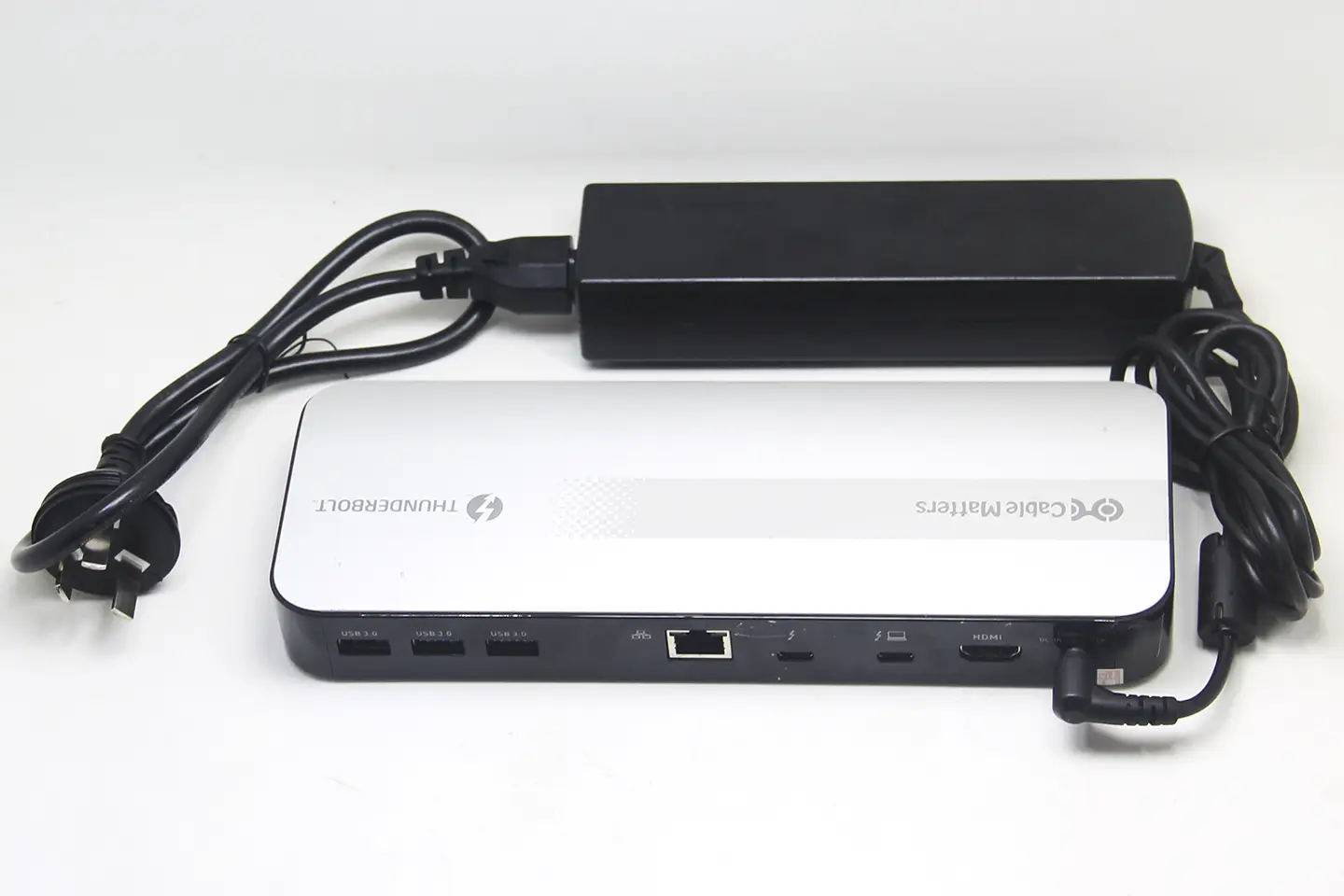 Cable Matters Thunderbolt Dock 雷电C扩展坞PD60瓦给电脑外扩5个USB3.0/1个HDMI2.0/千兆网卡/SD卡/3.5mm耳机口