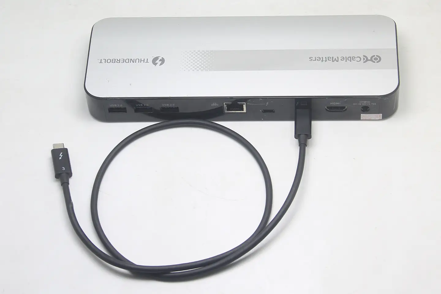 Cable Matters Thunderbolt Dock 雷电C扩展坞PD60瓦给电脑外扩5个USB3.0/1个HDMI2.0/千兆网卡/SD卡/3.5mm耳机口