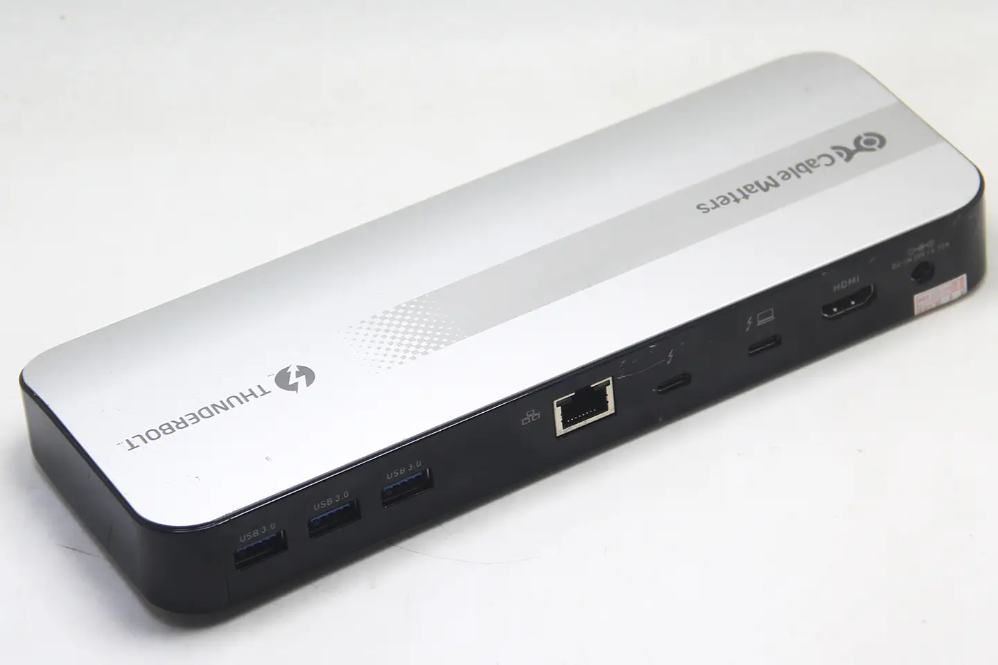 Cable Matters Thunderbolt Dock 雷电C扩展坞PD60瓦给电脑外扩5个USB3.0/1个HDMI2.0/千兆网卡/SD卡/3.5mm耳机口