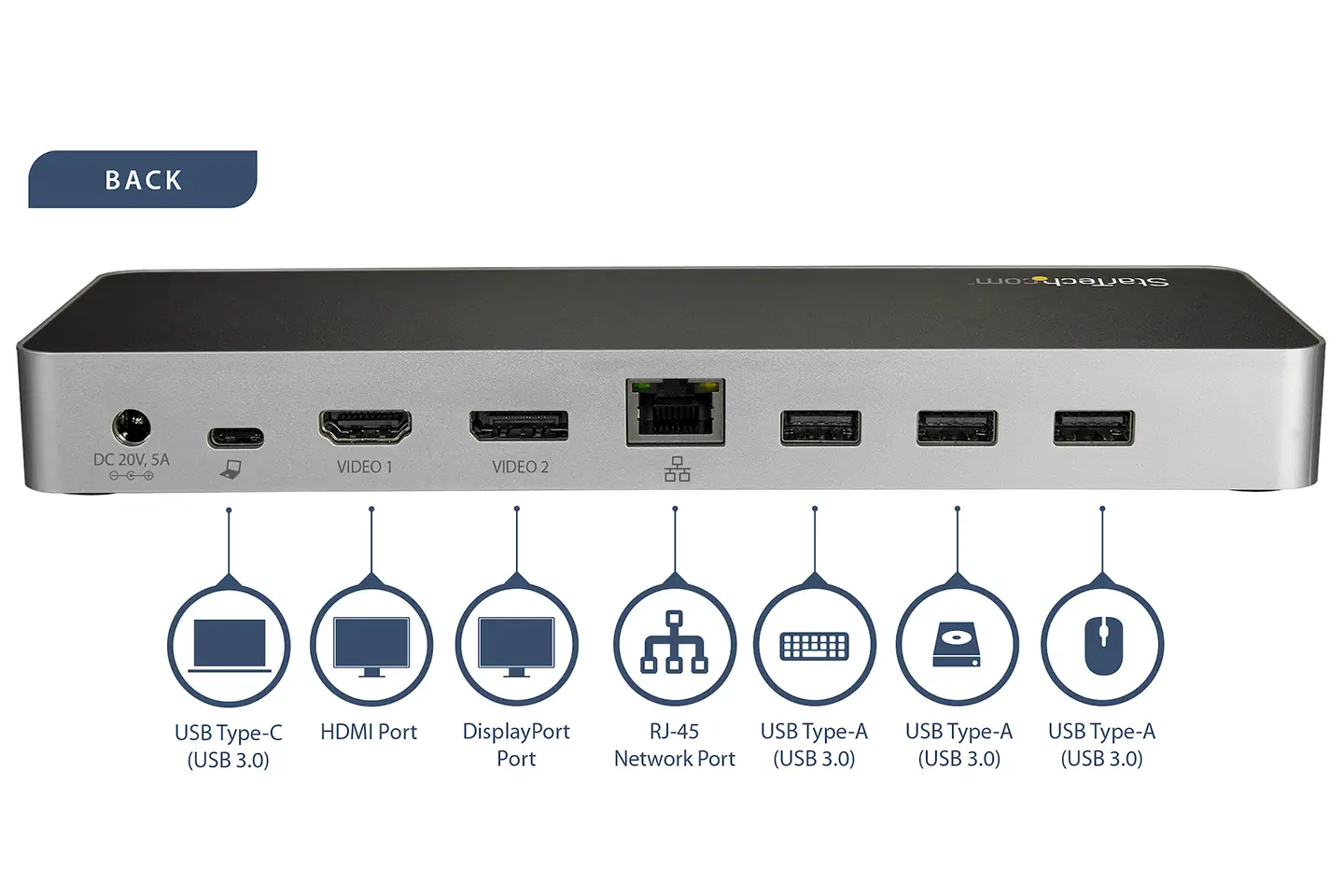 StarTech DK30CHDDPPD 全功能C+Displaylink协议坞 外接双4k显示器 SD卡4个USB3.0口 PD60瓦
