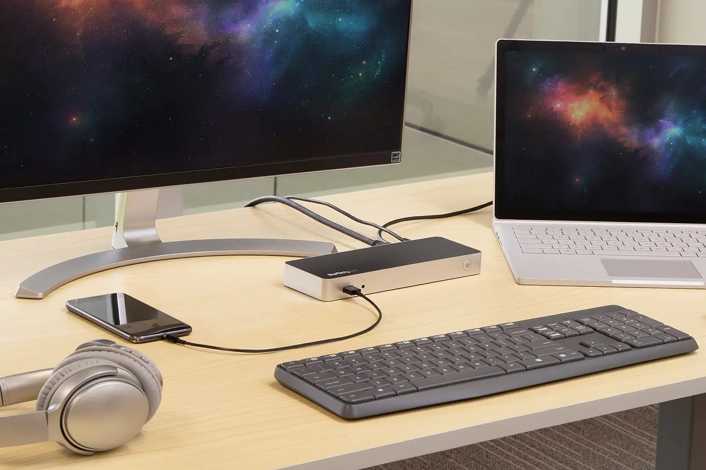 Startech MST30C2HHPD全功能C扩展坞XPS Thinkpad X1C surface pro等外接双显示器PD60瓦